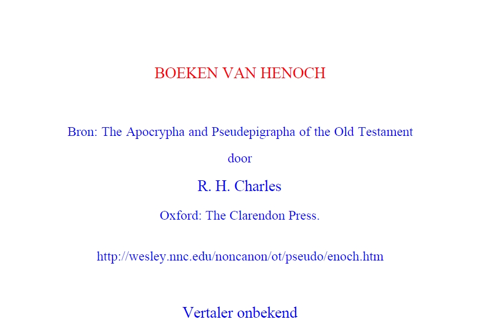 (Pdf) De boeken van Henoch (Nederlands)